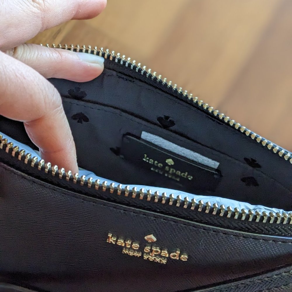 NWT* Black Kate Spade Flash Glitter Crossbody - small - Picture 5 of 7